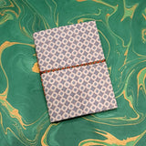Blue colour fabric handmade paper diary made of 110 gsm plain white handmade paper