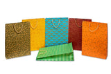 Eco - friendly Handmade Paper Vertical Bags (Mix Colour) - DEVRAAJ HANDMADE PAPER, PLANTABLE SEED PAPERS & PAPER PRODUCTS - 10 bags