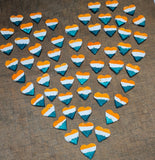 Heart shape Indian flag colour seed balls