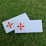 Plantable seed paper money / shagun envloepe with star design printed in red and golden colour