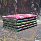 Fabric Cover Handmade Paper Diary With Thread Binding With Plantable Pen & Plantable Pencil (5"x7")