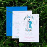 Bride and Groom Design Plantable Seed Paper Wedding Cards - DEVRAAJ HANDMADE PAPER, PLANTABLE SEED PAPERS & PAPER PRODUCTS - 