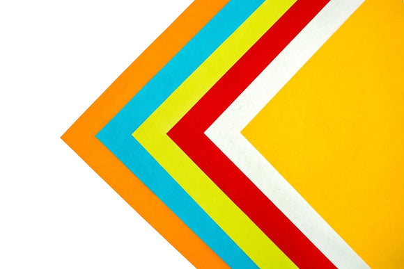 Colour Handmade Paper Sheets 100 gsm with A4 size Set of 50 sheets - DEVRAAJ HANDMADE PAPER, PLANTABLE SEED PAPERS & PAPER PRODUCTS - Mix Colours