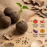 Cow Dung Plantable Seed Balls | Natural Manure | Best For Plants And Soil - DEVRAAJ HANDMADE PAPER, PLANTABLE SEED PAPERS & PAPER PRODUCTS - 50