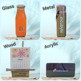 Customized Branding For Corporates | Wood | Glass | Metal | Acrylic surfaces - DEVRAAJ HANDMADE PAPER, PLANTABLE SEED PAPERS & PAPER PRODUCTS - 