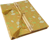 Designer Handmade Paper Bamboo Diaries - DEVRAAJ HANDMADE PAPER, PLANTABLE SEED PAPERS & PAPER PRODUCTS - Yellow
