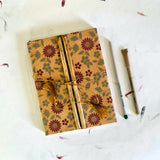 Designer Handmade Paper Bamboo Diaries - DEVRAAJ HANDMADE PAPER, PLANTABLE SEED PAPERS & PAPER PRODUCTS - Brown & Purple