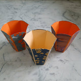 Designer Handmade Paper Dustbin - DEVRAAJ HANDMADE PAPER, PLANTABLE SEED PAPERS & PAPER PRODUCTS - Set of 1