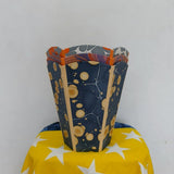 Designer Handmade Paper Dustbin - DEVRAAJ HANDMADE PAPER, PLANTABLE SEED PAPERS & PAPER PRODUCTS - Set of 1