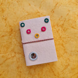 Designer Mirror Handmade Paper Diary with seed pen and seed pencil size 5"x7" - DEVRAAJ HANDMADE PAPER, PLANTABLE SEED PAPERS & PAPER PRODUCTS - Off White