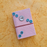 Designer Mirror Handmade Paper Diary with seed pen and seed pencil size 5"x7" - DEVRAAJ HANDMADE PAPER, PLANTABLE SEED PAPERS & PAPER PRODUCTS - Pink