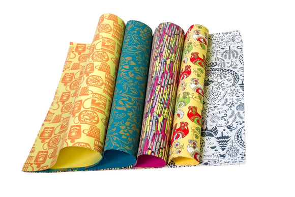 Designer Printed Handmade Paper - DEVRAAJ HANDMADE PAPER, PLANTABLE SEED PAPERS & PAPER PRODUCTS - 