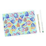 Devraaj Handmade Paper Designer Diary Size 7"x10" - DEVRAAJ HANDMADE PAPER, PLANTABLE SEED PAPERS & PAPER PRODUCTS - Light Blue