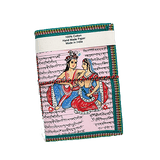 Devraaj Handmade Paper Radha - Krishna Diary 5"x7" with Plantable seed pen & seed pencil - DEVRAAJ HANDMADE PAPER, PLANTABLE SEED PAPERS & PAPER PRODUCTS - Pink