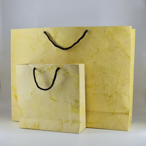Eco - friendly Batik Textured Handmade Paper Bags Set of Two Size Bags ( 5 sets ) - DEVRAAJ HANDMADE PAPER, PLANTABLE SEED PAPERS & PAPER PRODUCTS - Blue