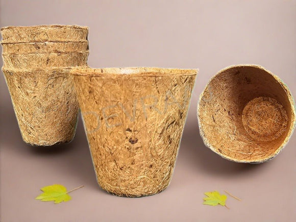 Eco friendly Coconut Coir Pots and Organic Soil - DEVRAAJ HANDMADE PAPER, PLANTABLE SEED PAPERS & PAPER PRODUCTS - 