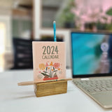 Eco Friendly Handmade Paper Desktop Calendars 2024 / Table Calendar 2024 - DEVRAAJ HANDMADE PAPER, PLANTABLE SEED PAPERS & PAPER PRODUCTS - Set of 3 Nos