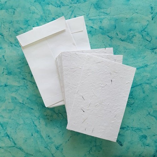 Eco - friendly Plantable Marigold Seed Paper Cards With Envelopes Set Of 50 pcs - DEVRAAJ HANDMADE PAPER, PLANTABLE SEED PAPERS & PAPER PRODUCTS - 5.5