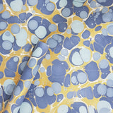 Gift Wrapping Marble Design Handmade Paper Sheets set of 5 sheets - DEVRAAJ HANDMADE PAPER, PLANTABLE SEED PAPERS & PAPER PRODUCTS - Blue & Golden