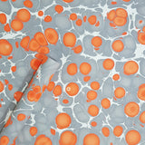 Gift Wrapping Marble Design Handmade Paper Sheets set of 5 sheets - DEVRAAJ HANDMADE PAPER, PLANTABLE SEED PAPERS & PAPER PRODUCTS - Orange & Grey