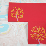 Handmade Paper Money Envelopes 110 GSM Handmade Paper - DEVRAAJ HANDMADE PAPER, PLANTABLE SEED PAPERS & PAPER PRODUCTS - Red