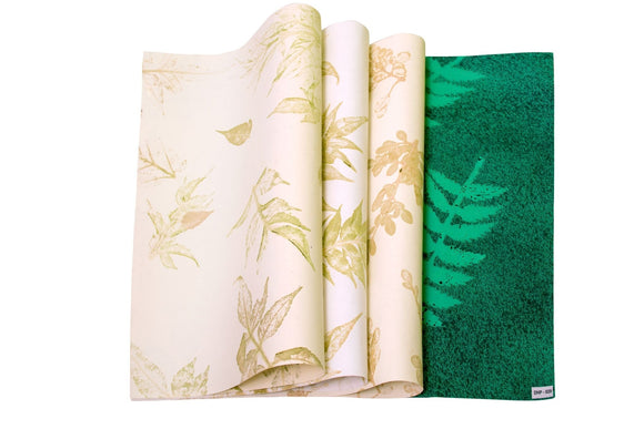 Leaf Impression Gift Wrapping Paper in Pack of 10 Sheets - DEVRAAJ HANDMADE PAPER, PLANTABLE SEED PAPERS & PAPER PRODUCTS - 