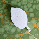 Leaf Shape Plantable Seed Paper Cards - DEVRAAJ HANDMADE PAPER, PLANTABLE SEED PAPERS & PAPER PRODUCTS - 50 Nos