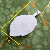 Leaf Shape Plantable Seed Paper Cards - DEVRAAJ HANDMADE PAPER, PLANTABLE SEED PAPERS & PAPER PRODUCTS - 50 Nos