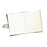 Leather finish Diary with engraved design with lock pattern with seed pen and seed pencil size 5"x7" - DEVRAAJ HANDMADE PAPER, PLANTABLE SEED PAPERS & PAPER PRODUCTS - Design