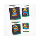 Lord Ganeshji Handmade Paper Diary Set Of 4 different size with Seed Pens & Seed Pencils - DEVRAAJ HANDMADE PAPER, PLANTABLE SEED PAPERS & PAPER PRODUCTS - Carrot Red