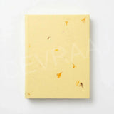 Marble Design Handmade Paper Diary | Eco-friendly Gifting - DEVRAAJ HANDMADE PAPER, PLANTABLE SEED PAPERS & PAPER PRODUCTS - Yellow Flower Petals