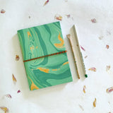 Marble Design Handmade Paper Notepad with Plantable Pen and Plantable Pencil - DEVRAAJ HANDMADE PAPER, PLANTABLE SEED PAPERS & PAPER PRODUCTS - Light Pink