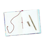 Marble Design Handmade Paper Notepad with Plantable Pen and Plantable Pencil - DEVRAAJ HANDMADE PAPER, PLANTABLE SEED PAPERS & PAPER PRODUCTS - Pink & Green