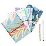Marble Design Handmade Paper Notepad with Plantable Pen and Plantable Pencil - DEVRAAJ HANDMADE PAPER, PLANTABLE SEED PAPERS & PAPER PRODUCTS - Pink & Green