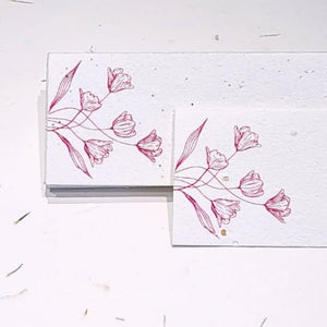Plantable Seed Paper Cash - Money Envelopes For Wedding and Shagun Favors - With Front Side Print - DEVRAAJ HANDMADE PAPER, PLANTABLE SEED PAPERS & PAPER PRODUCTS - Pink Flowers