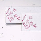 Plantable Seed Paper Cash - Money Envelopes For Wedding and Shagun Favors - With Front Side Print - DEVRAAJ HANDMADE PAPER, PLANTABLE SEED PAPERS & PAPER PRODUCTS - Pink Flowers