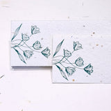 Plantable Seed Paper Cash - Money Envelopes For Wedding and Shagun Favors - With Front Side Print - DEVRAAJ HANDMADE PAPER, PLANTABLE SEED PAPERS & PAPER PRODUCTS - Green Flowers