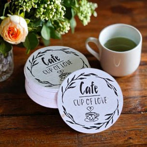 Plantable Seed Paper Coasters With Seeds Name Printed - DEVRAAJ HANDMADE PAPER, PLANTABLE SEED PAPERS & PAPER PRODUCTS - 50 Nos