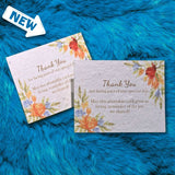 Plantable Seed Paper Multicolour Printed Thank You Cards 3"x4" Size - DEVRAAJ HANDMADE PAPER, PLANTABLE SEED PAPERS & PAPER PRODUCTS - 50 Cards