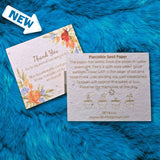 Plantable Seed Paper Multicolour Printed Thank You Cards 3"x4" Size - DEVRAAJ HANDMADE PAPER, PLANTABLE SEED PAPERS & PAPER PRODUCTS - 50 Cards