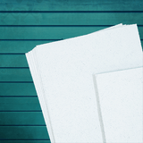 Threaded Handmade Paper Letter Heads Light Blue Colour - DEVRAAJ HANDMADE PAPER, PLANTABLE SEED PAPERS & PAPER PRODUCTS - Set of 50 sheets