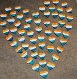 Tri Colour Heart Shape Plantable Seed Balls in pack of - DEVRAAJ HANDMADE PAPER, PLANTABLE SEED PAPERS & PAPER PRODUCTS - Tri Colour Heart Shape Seed Balls