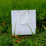 Plantable seed paper bags with white thread for wedding gift, Birthday gift, Festival gift