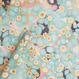 Gift Wrapping Marble Design Handmade Paper Sheets set of 5 sheets - DEVRAAJ HANDMADE PAPER, PLANTABLE SEED PAPERS & PAPER PRODUCTS - Light Blue & Golden