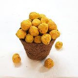 Plantable seed balls in yellow colour in Eco-friendly pot