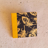 Black colour golden print square shape handmade paper diary