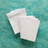 Plantable chilli seed paper in white colour with handmade paper envelope