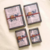 Elephant Design Handmade Paper Diary Set Of 4 different size with Seed Pens & Seed Pencils