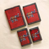 Elephant Design Handmade Paper Diary Set Of 4 different size with Seed Pens & Seed Pencils