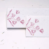 Eco-friendly cash and gift envelopes for shagun and wedding envelope with pink colour flower printed made of plantable seed paper